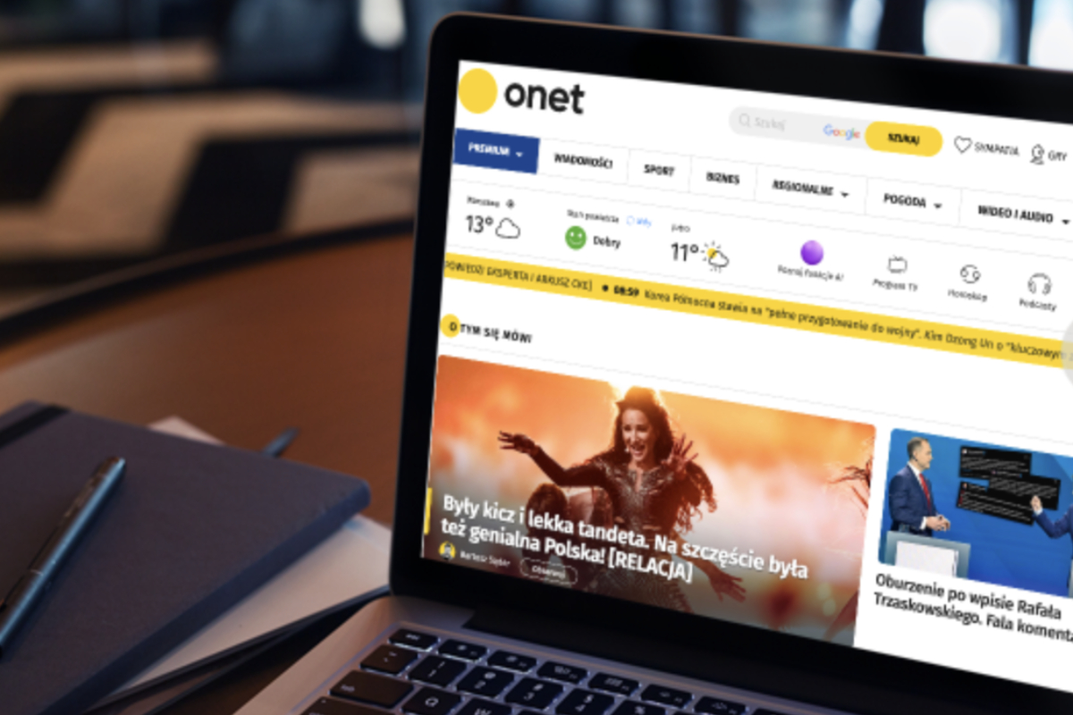 Onet z najpopularniejszą stroną główną. o2.pl zbliża się do Gazeta.pl